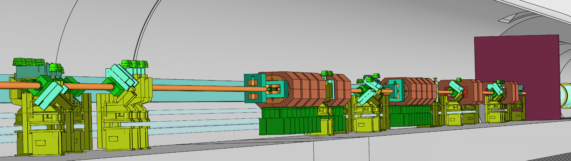 3D rendering of LHC Insertion Region 7 (IR7). Courtesy of E. Skordis.